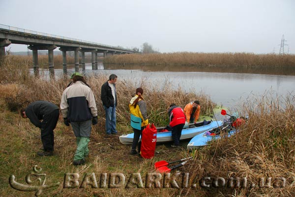 Спуск байдарок на воду