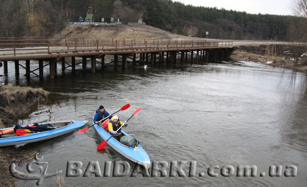 Спуск байдарок на воду