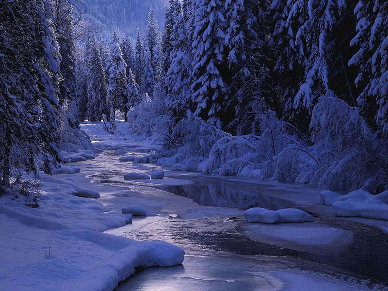 Фото река зимой